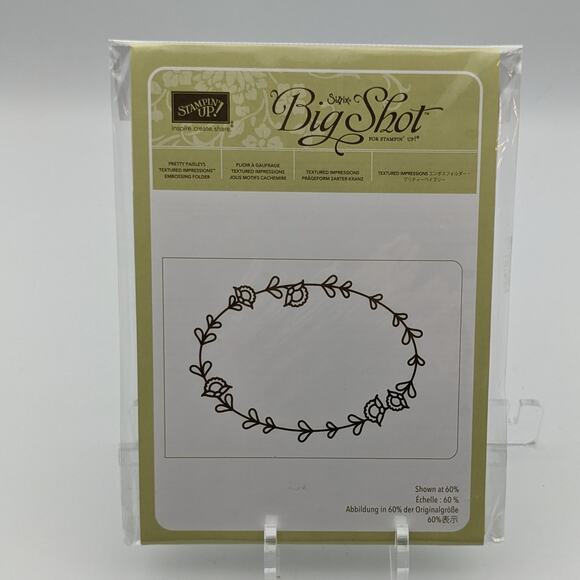 Stampin Up Sizzix Big Shot Embossing Folder PRETTY PAISLEYS 141833 Cardmaking - Picture 1 of 2